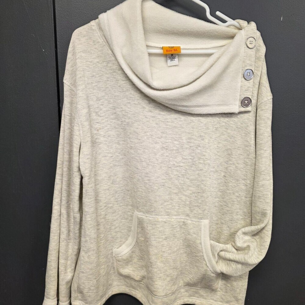 Ruby Rd. Men's Grey and Cream Sweatshirt